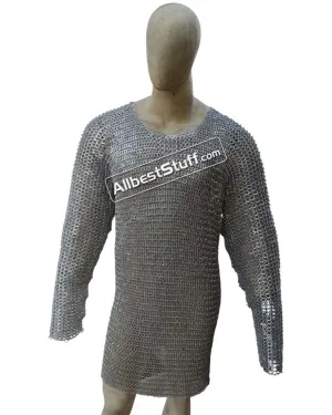 XL Aluminum Flat Riveted Solid Chain Maille Chest 62